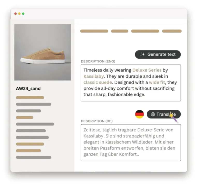 Kontainer AI text and translation_hero image AI text generation in DAM and PIM