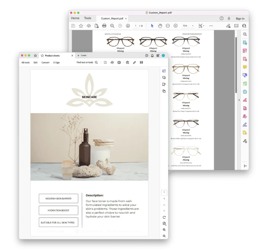 Custom Exports_PDF Image bank and brand portal export formats