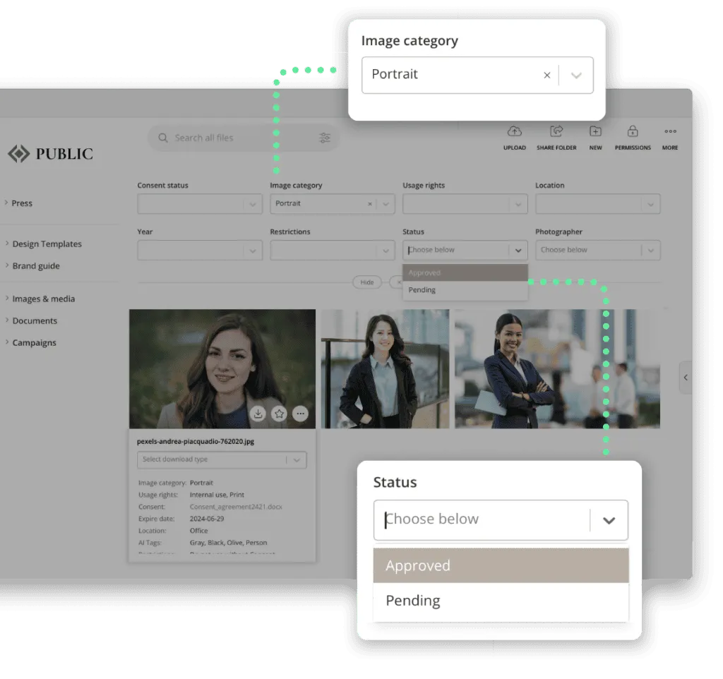 Collect easily digital consent in your media library for public organizations