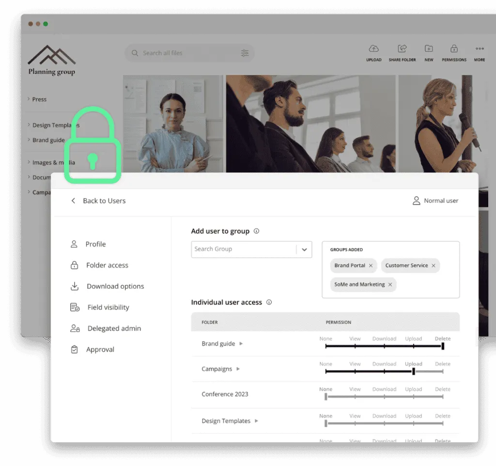 DAM-for-Public-Admin_Access Differentiated access in media library for different users