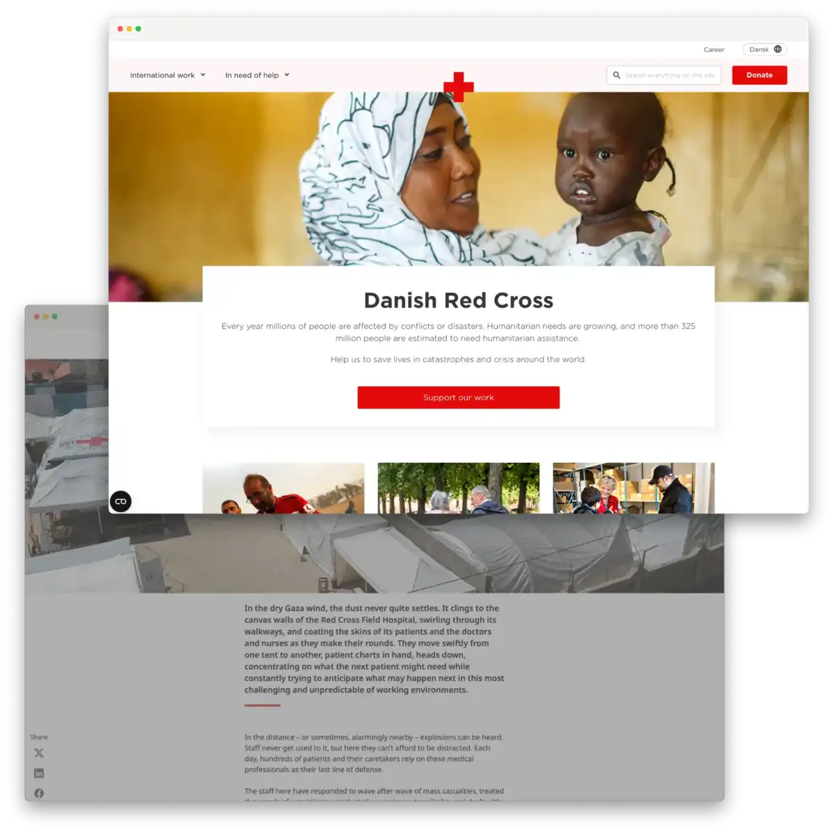Danish Red Cross & Kontainer DAM_Integrations websites Red Cross case
