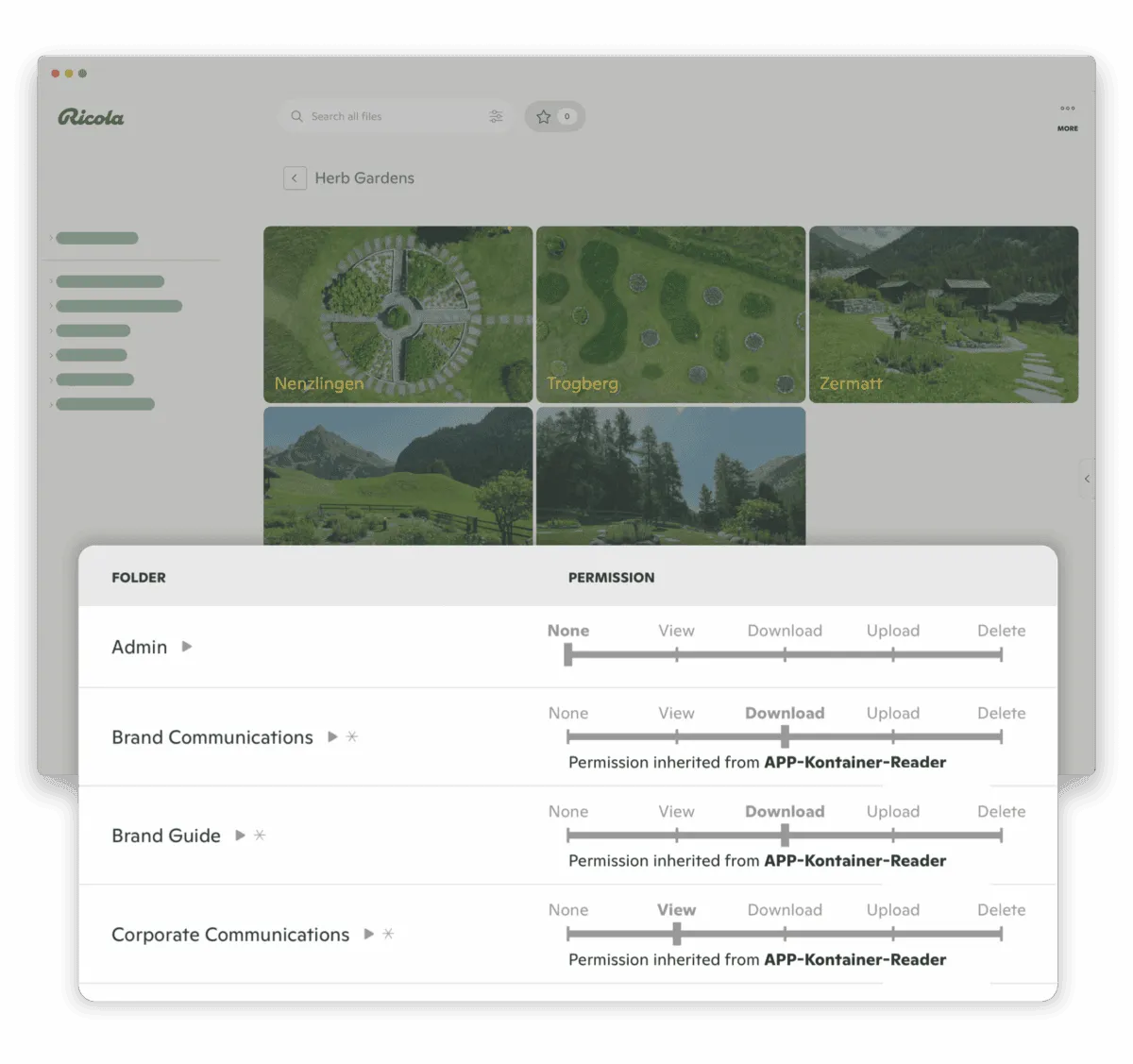 Ricola Kontainer case_users and SSO